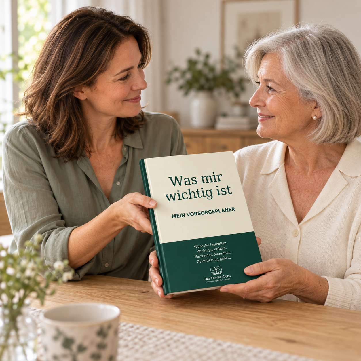 Den Vorsorgeplaner als Geschenk uebergeben