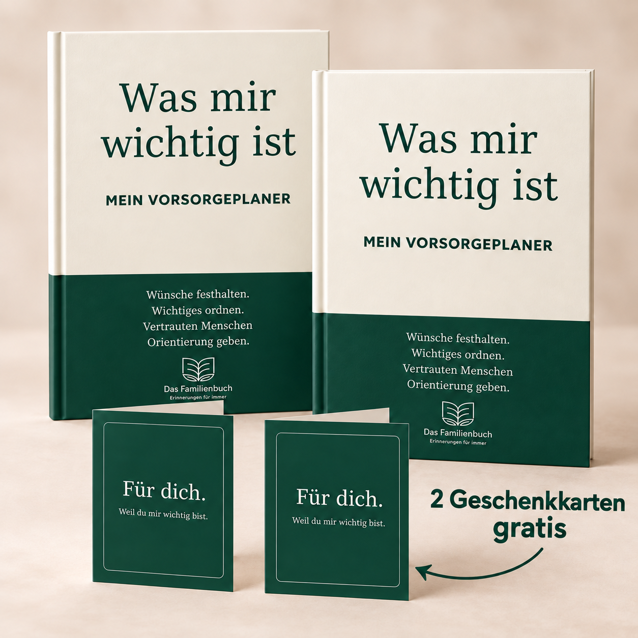 Doppelpack zwei Vorsorgeplaner mit zwei gratis Geschenkkarten