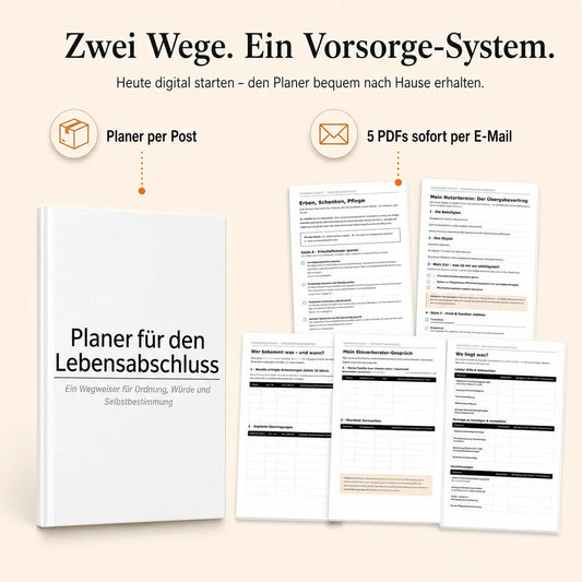 Vorsorge-Komplett-Set: Planer (Buch) + Vorsorge-Paket (Download)